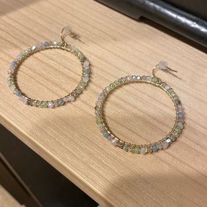 Beaded Hoop earrings. Never worn.